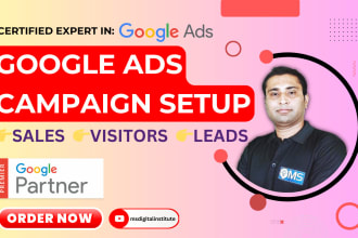 setup and manage your sales oriented google ads, adwords PPC campaigns, and SEM