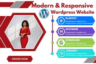 wordpress website on godaddy bluehost namecheap siteground hostinger ionos strat