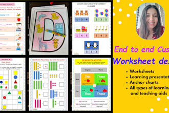design attractive custom worksheets for kids 2000 plus worksheets designed
