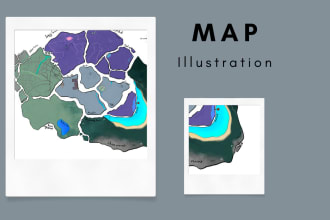 illustrate an artistic custom map for any project