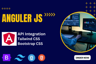 be your frontend developer with angular js and tailwind css