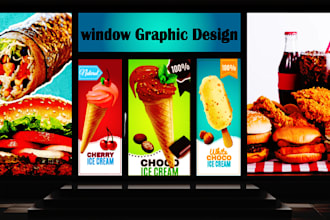 do create a window graphics, shop front design, and stunning store front sign