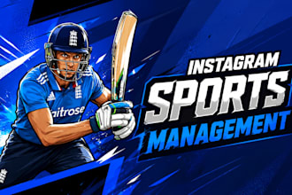 manage and grow your instagram sports page with content creation and marketing