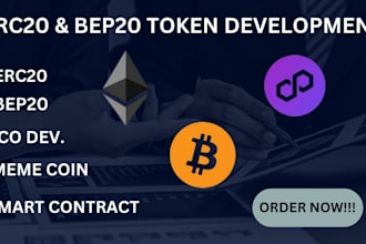 create your erc20 and bep20 coins, token and meme coins