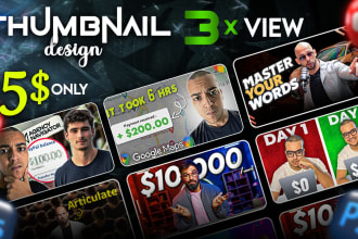financial thumbnail design and custom or amazing thumbnail