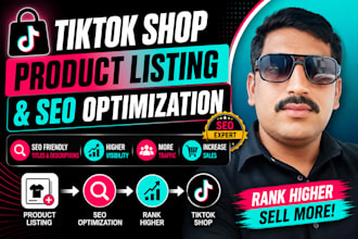optimize tiktok shop SEO and create product listings