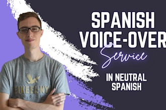 be your neutral spanish voice over