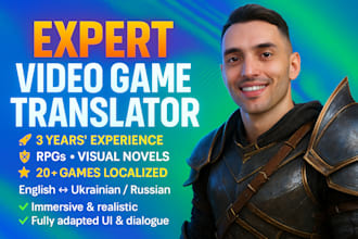 localize your video game into ukrainian and russian