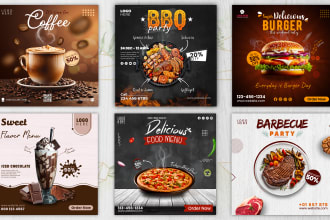 design food flyer, poster, banner, menu and social media post