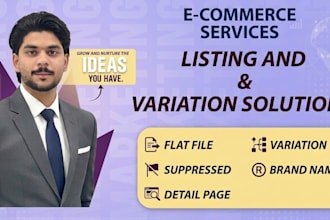 fix any amazon listing errors and variation issues