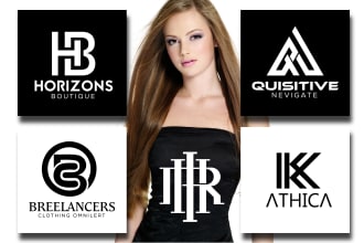 do flat clean wordmark clothing brand monogram logo and brand style guide book