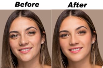do adope photoshop editing and skin retouching