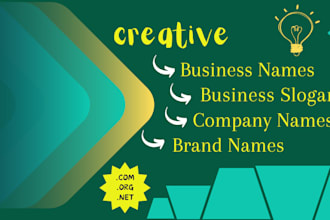 create catchy business name and slogan