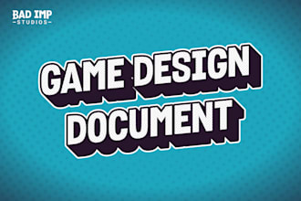create a game design document gdd for you