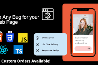 fix any reactjs, javascript or responsive bug and issue