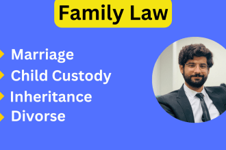 be your legal advisor in divorce, inheritance marriage and family law