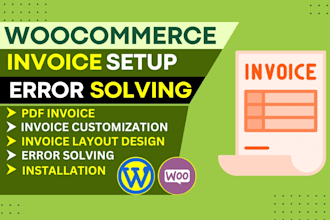 install, design or configure woocommerce invoice PDF