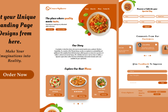 design landing page or home page UI in figma