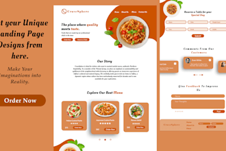 design landing page or home page UI in figma