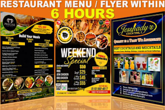design restaurant menu, food menu and digital menu designs
