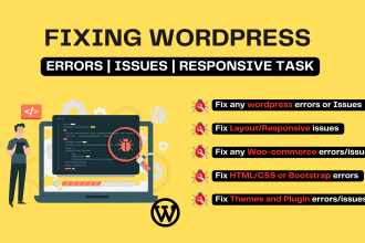 fix your wordpress and woocommerce bugs, malware, issues