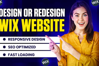 create wix website design or wix website redesign