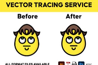 vector tracing logo, image, sketch, raster convert to vectorize