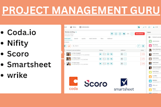 customize coda, asana, nifty, smartsheet scoro wrike workspace for your business