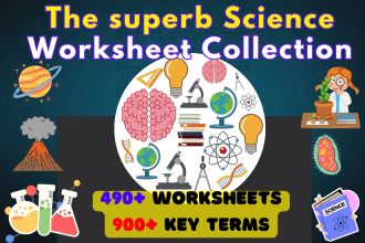 give the big science worksheet collection 490 worksheets 900 key terms
