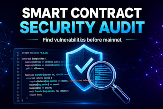 do a smart contract security audit and vulnerability review