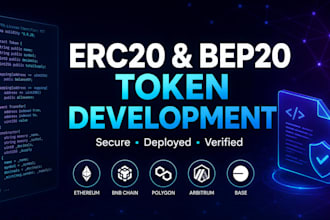 develop and deploy a custom erc20 token on ethereum bsc polygon