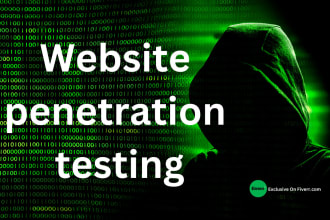 do website penetration and vulnerability pen test with report