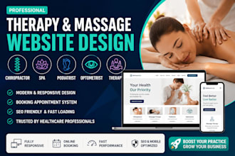 design therapy massage chiropractor spa podiatrist optometrist medical website