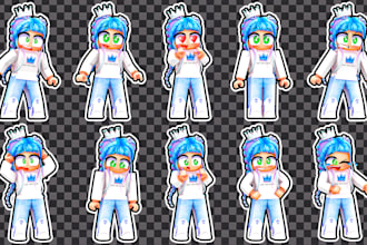 make some standard roblox renders with your roblox character