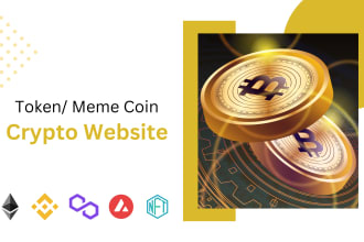 create crypto token website, coin or meme website