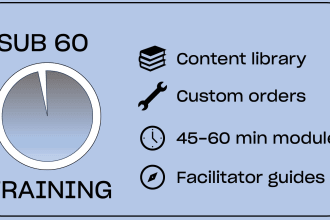 solve your training needs with sub60 training modules