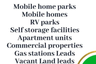 offer mobile home parks laundromat gas station car wash business owners lists