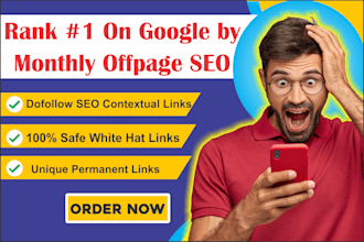 do monthly off page SEO service with white hat dofollow contextual backlinks