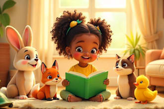design children story book illustration and children book cover