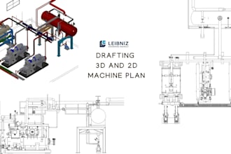 machine site plan drafting for industrial applied