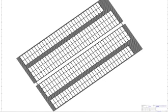 design solar panel array plant with mounting details