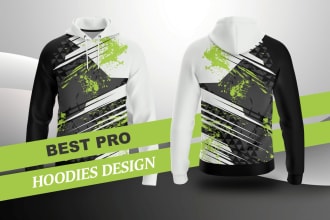 create sublimation hoodies design, mockup and vector