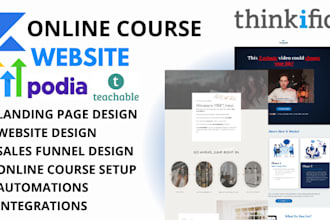 be your thinkific, teachable, podia, kajabi, ghl online course website expert
