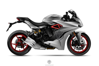 create realistic motorcycle illustration as you request