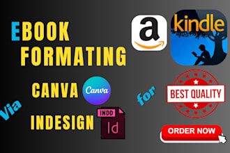 do ebook formatting, canva ebook design, ebook layout, and book cover in 24 hrs