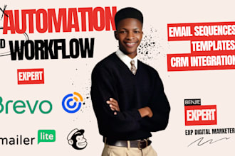 design mailerlite, mailchimp constantcontact brevo email automation workflow