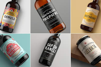 design modern product label and packaging label design