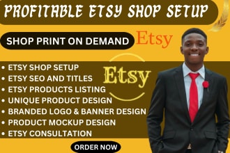 do etsy digital products design, etsy shop set up with product listing, etsy SEO