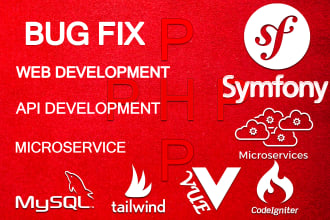 do symfony restapi microservice web development codeigniter vue tailwind laravel