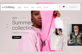 design profitable clothing website shopify clothing  store fashion website